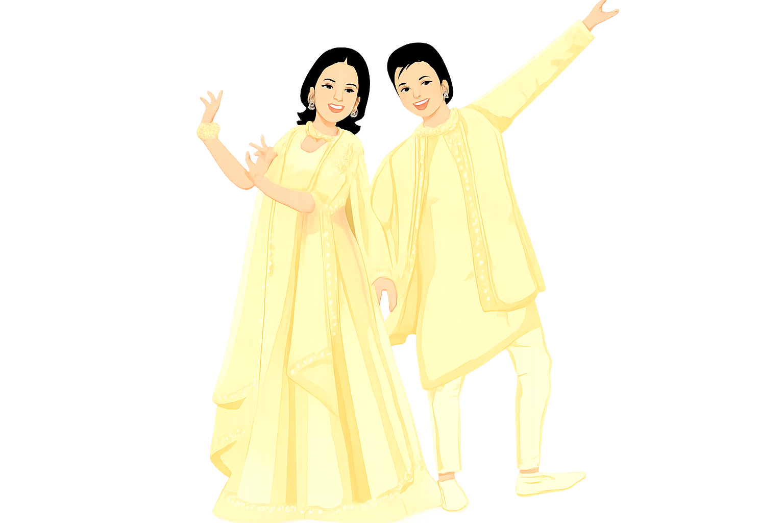 Wide-angle candid shot of wedding guests cheering during a high-energy Sangeet performance, featuring motion blur for a dynamic feel.